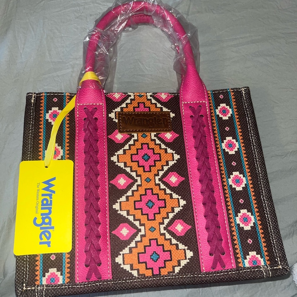Wrangler crossbody canvas mini tote bag